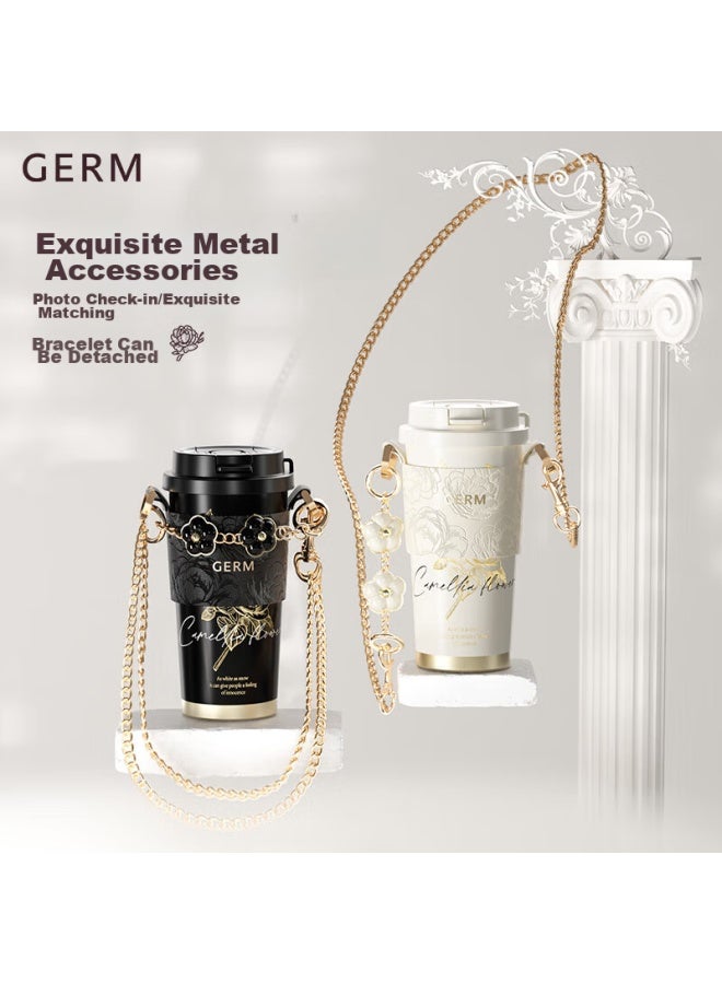 Germ Insulated Cup Women's Coffee Cup 316 Stainless Steel Water Cup Large Capacity Student Portable Cup Gift 500ml Night Lily - Image 2