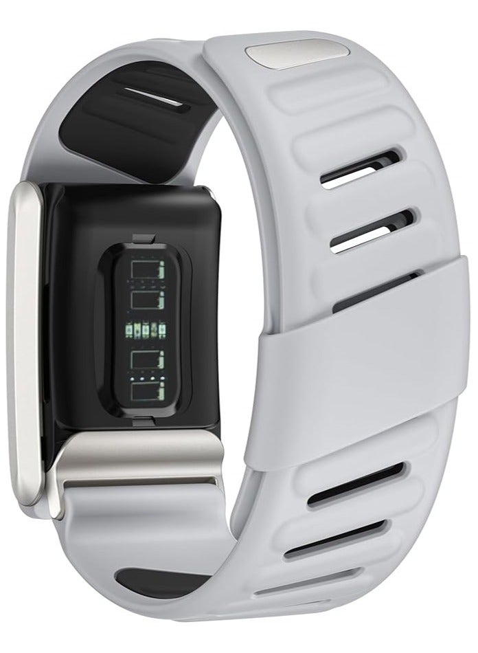 سوار معصم سيليكون متين ومريح متوافق مع سوار WHOOP 4.0، سوار سيليكون رياضي ناعم ذو حلقة رياضية للرجال والنساء، مع موصل على شكل حرف U - Image 3