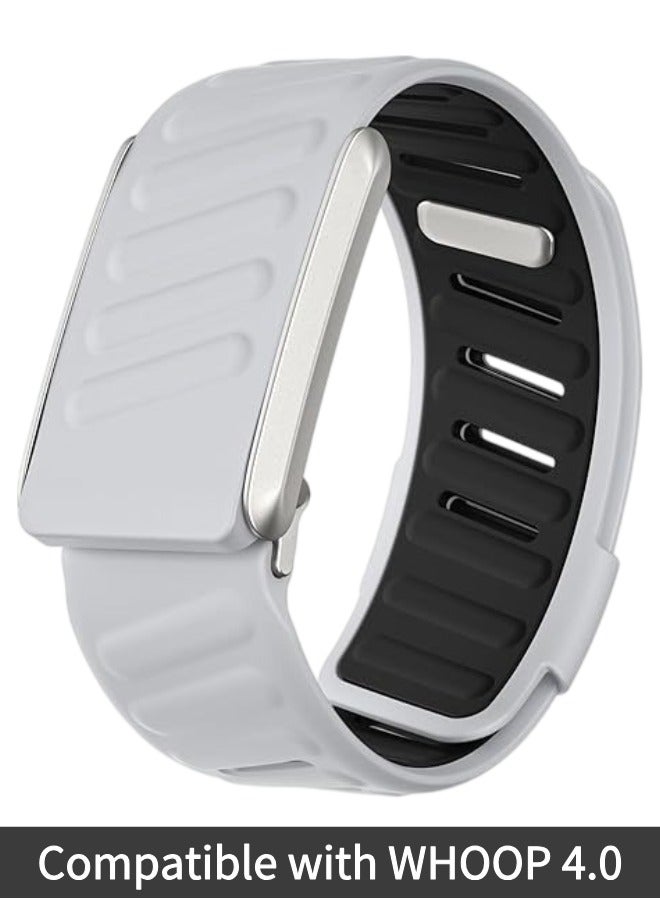 سوار معصم سيليكون متين ومريح متوافق مع سوار WHOOP 4.0، سوار سيليكون رياضي ناعم ذو حلقة رياضية للرجال والنساء، مع موصل على شكل حرف U - Image 1