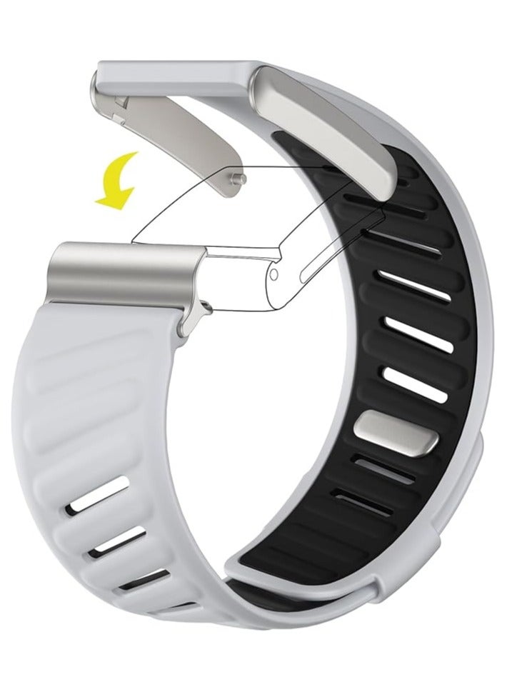 سوار معصم سيليكون متين ومريح متوافق مع سوار WHOOP 4.0، سوار سيليكون رياضي ناعم ذو حلقة رياضية للرجال والنساء، مع موصل على شكل حرف U - Image 4