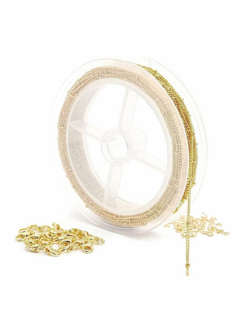 Excefore 39 Feet Gold Plated Chain, for Craft DIY Jewelry Making Men Women Jewelry Chain, Necklace - Image 1