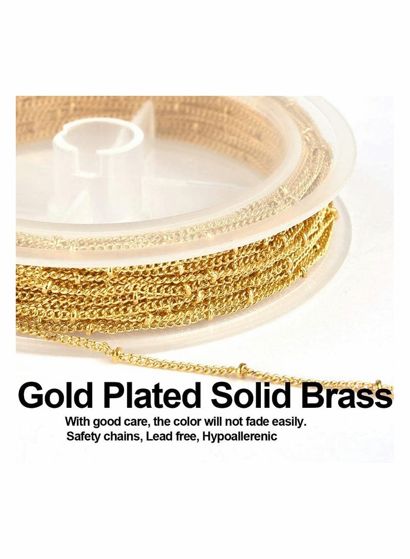 Excefore 39 Feet Gold Plated Chain, for Craft DIY Jewelry Making Men Women Jewelry Chain, Necklace - Image 2