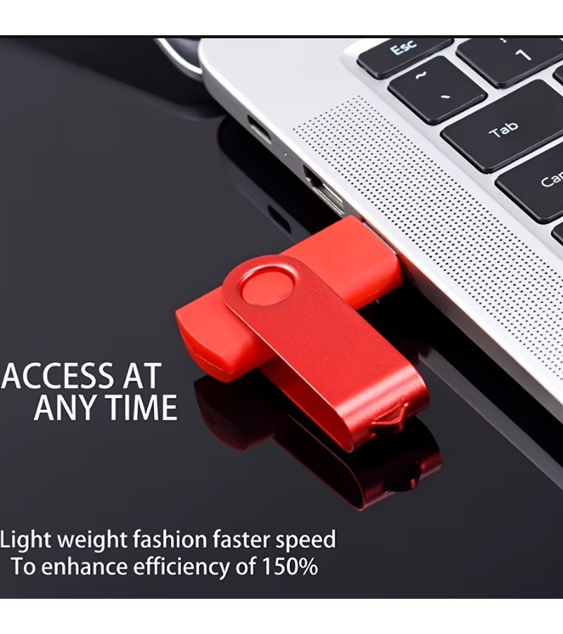 مفتاح ذاكرة USB محمول معدني قابل للدوران، 9 قطع، سعة 4 جيجابايت، عالي السرعة، تخزين خارجي محمول مع سلسلة مفاتيح، هدية للشركات - Image 5