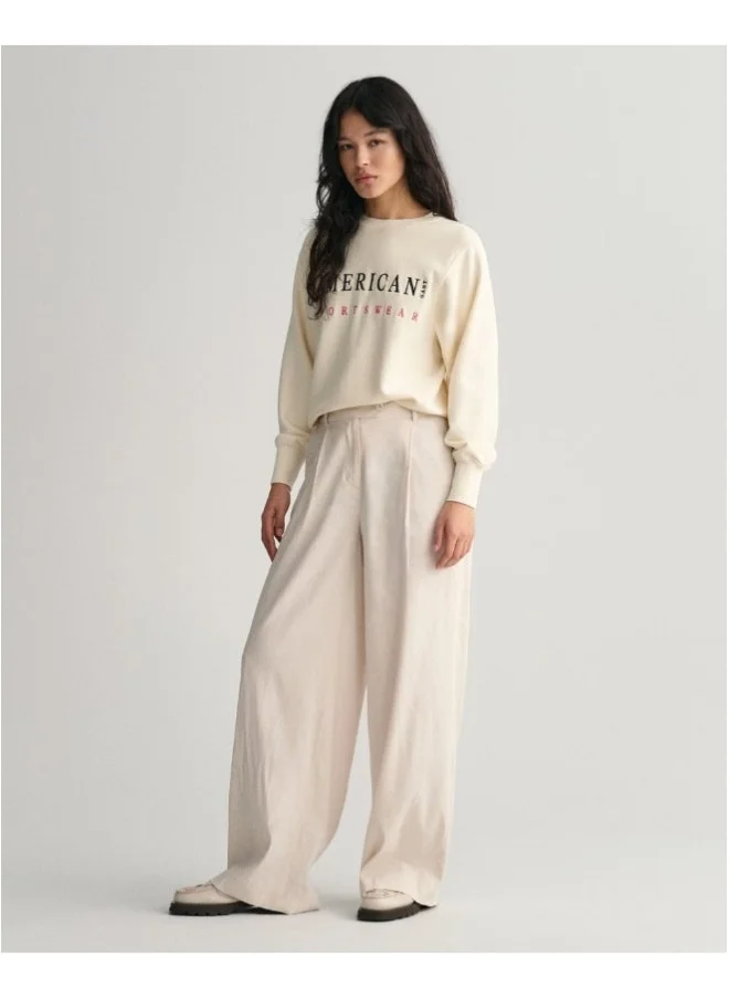 GANT Gant Wide Leg Stretch Linen Pants