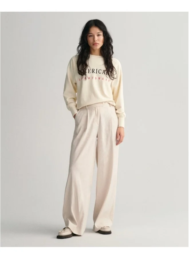 GANT Gant Wide Leg Stretch Linen Pants
