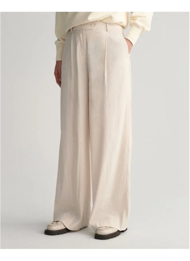 GANT Gant Wide Leg Stretch Linen Pants