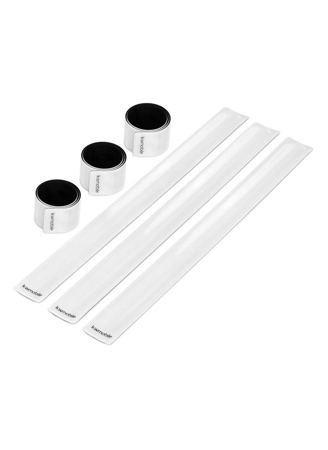 kwmobile Reflective Slap Bands (Set Of 6) Reflector Snap Band Strips Armband Strip Bracelets For Party Accessory Decorative Outerwear  - Image 2