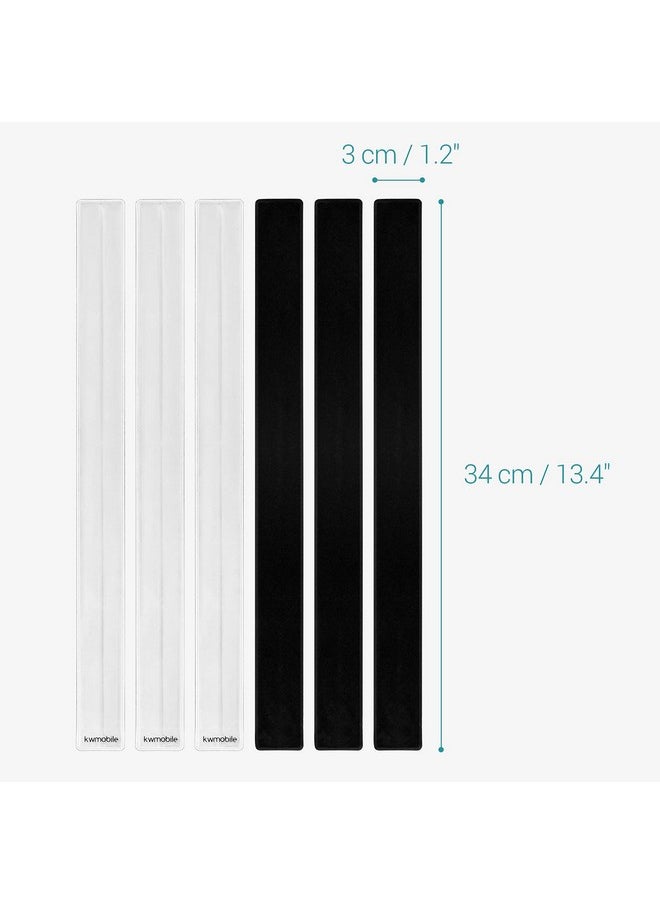 kwmobile Reflective Slap Bands (Set Of 6) Reflector Snap Band Strips Armband Strip Bracelets For Party Accessory Decorative Outerwear  - Image 5