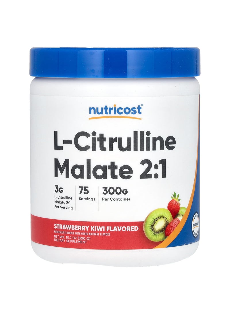 L-Citrulline Malate 2:1, Strawberry Kiwi , 10.7 oz (300 g)