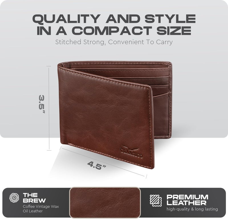 Claasico Wallet for Men’s - Genuine Leather Slim Bifold RFID Wallet - Gift for Men Packed in Stylish Gift Box - Image 2