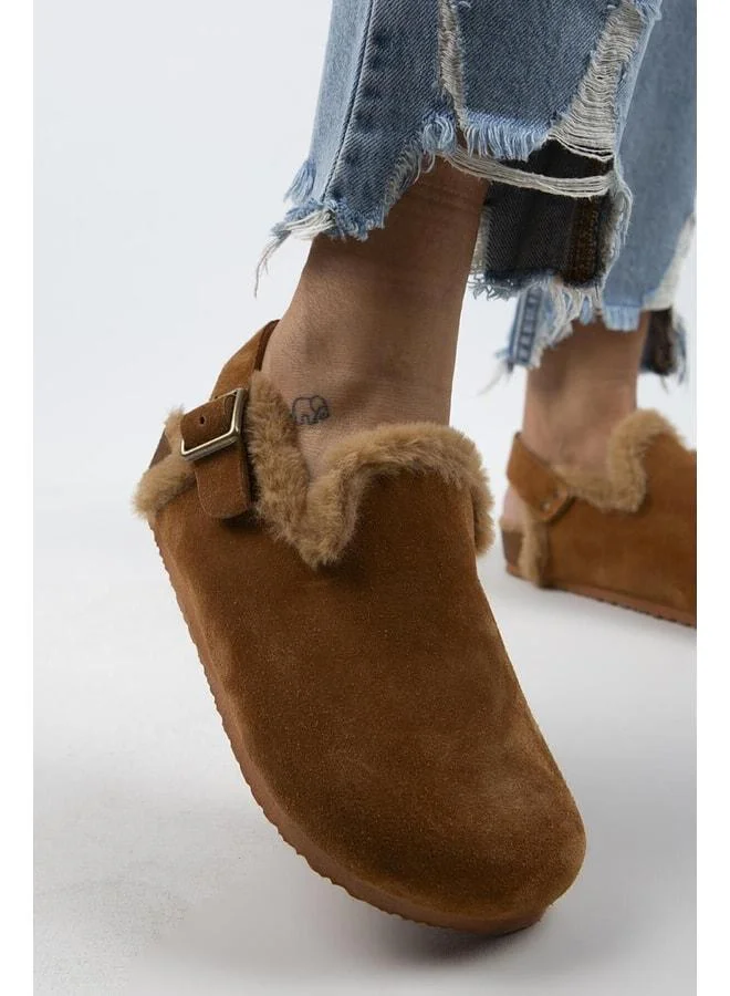 Manijero  Holly Fur Women's Real Leather Belted Buckle Taba-Taba Sandal for Women | Best Price UAE