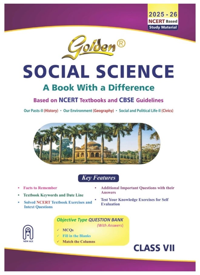 Golden Social Science (History, Geography and Civics): Based on NEW NCERT for Class- 7 (For 2024 Final Exams, includes Objective Type Question Bank)  - Image 1