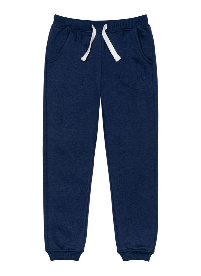 MINOTI Kids Girls Sweat Joggers with Front Leg Print Detail  - Image 1