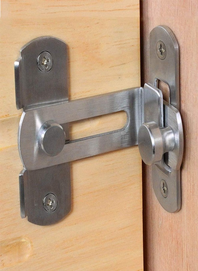 dingchi WANLIAN dingchi Stainless Steel 90 Degree Buckle flip Latch Right Angle Door Latch Lock Lever Latch Heavy Duty Safety Door Lock, Brushed Nickel - Image 3