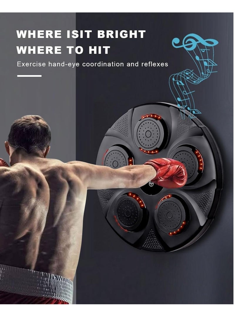 يوڠام آلة الملاكمة الإلكترونية، هدف ملاكمة عملي لجدار التدريب، آلة ملاكمة موسيقية، لوحات ملاكمة ذكية مع قفازات ملاكمة - Image 2