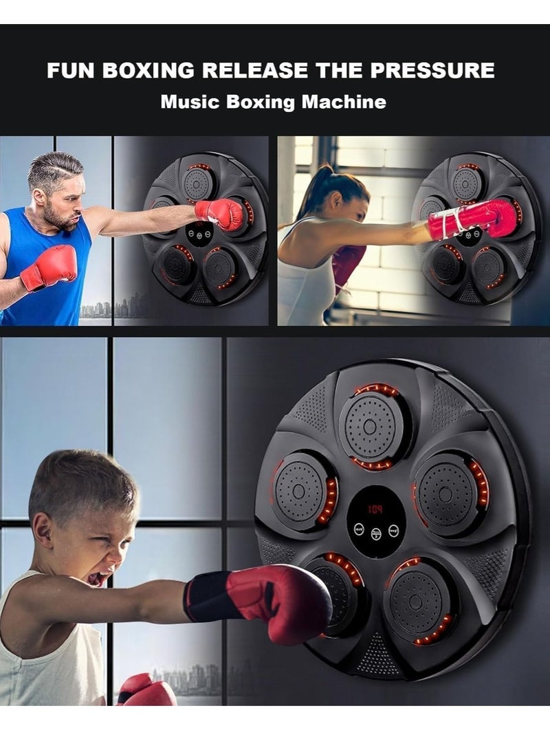 يوڠام آلة الملاكمة الإلكترونية، هدف ملاكمة عملي لجدار التدريب، آلة ملاكمة موسيقية، لوحات ملاكمة ذكية مع قفازات ملاكمة - Image 3