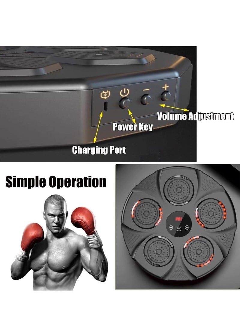 يوڠام آلة الملاكمة الإلكترونية، هدف ملاكمة عملي لجدار التدريب، آلة ملاكمة موسيقية، لوحات ملاكمة ذكية مع قفازات ملاكمة - Image 5