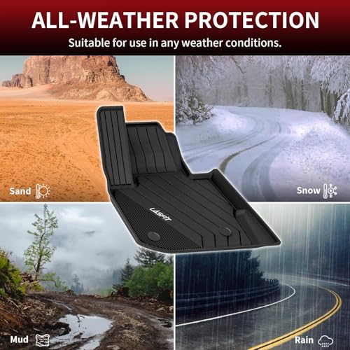 LASFIT حصائر أرضية LASFIT تناسب BMW X3 2018-2024 / BMW X4 2019-2024، حصائر مطابقة من TPE مقاومة للماء لجميع الأحوال الجوية للمقاعد الأمامية والخلفية، باللون الأسود - Image 5