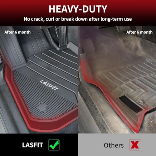 LASFIT حصائر أرضية LASFIT تناسب BMW X3 2018-2024 / BMW X4 2019-2024، حصائر مطابقة من TPE مقاومة للماء لجميع الأحوال الجوية للمقاعد الأمامية والخلفية، باللون الأسود - Image 4