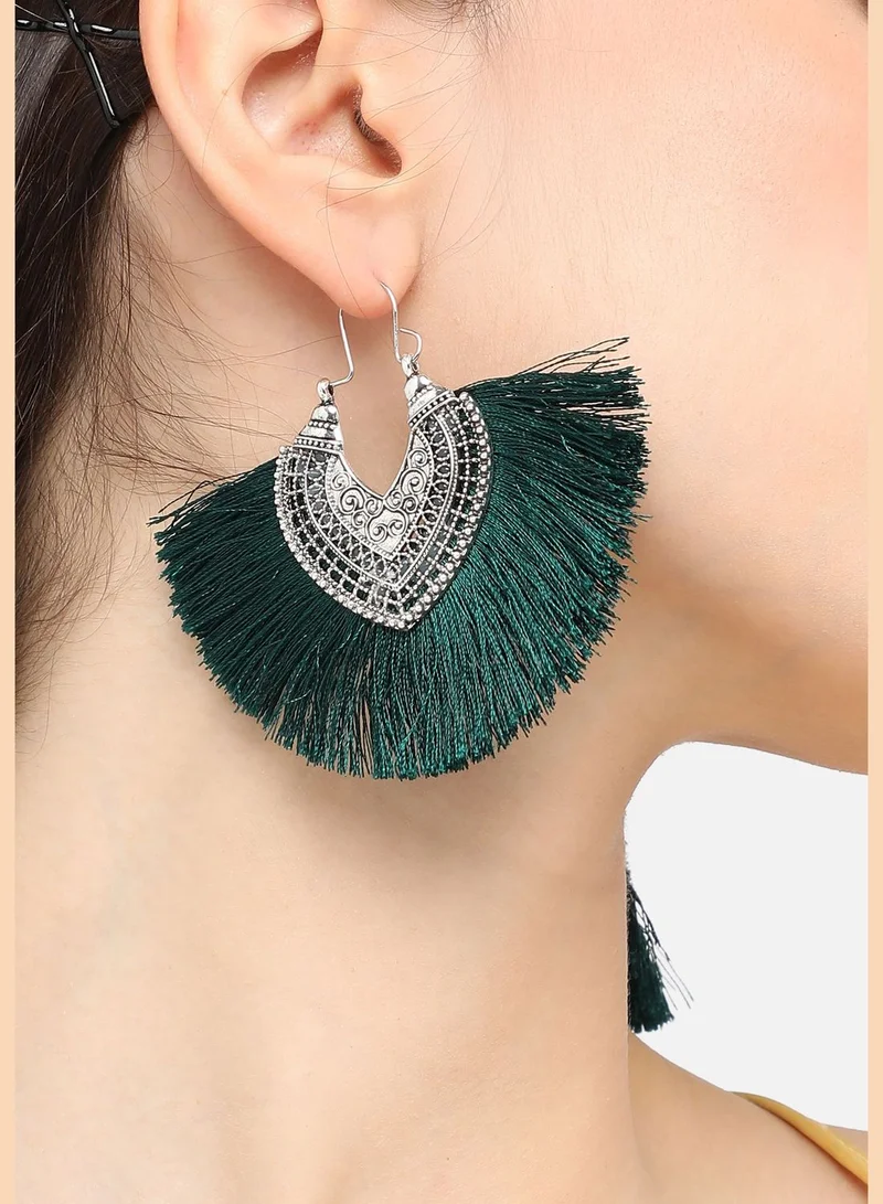 SOHI Gold Plated Designer Party Hoop Earring For Women