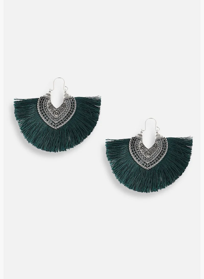 SOHI Gold Plated Designer Party Hoop Earring For Women