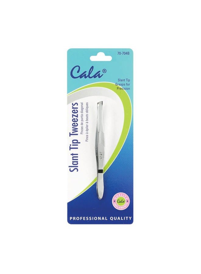 Slant tip tweezers