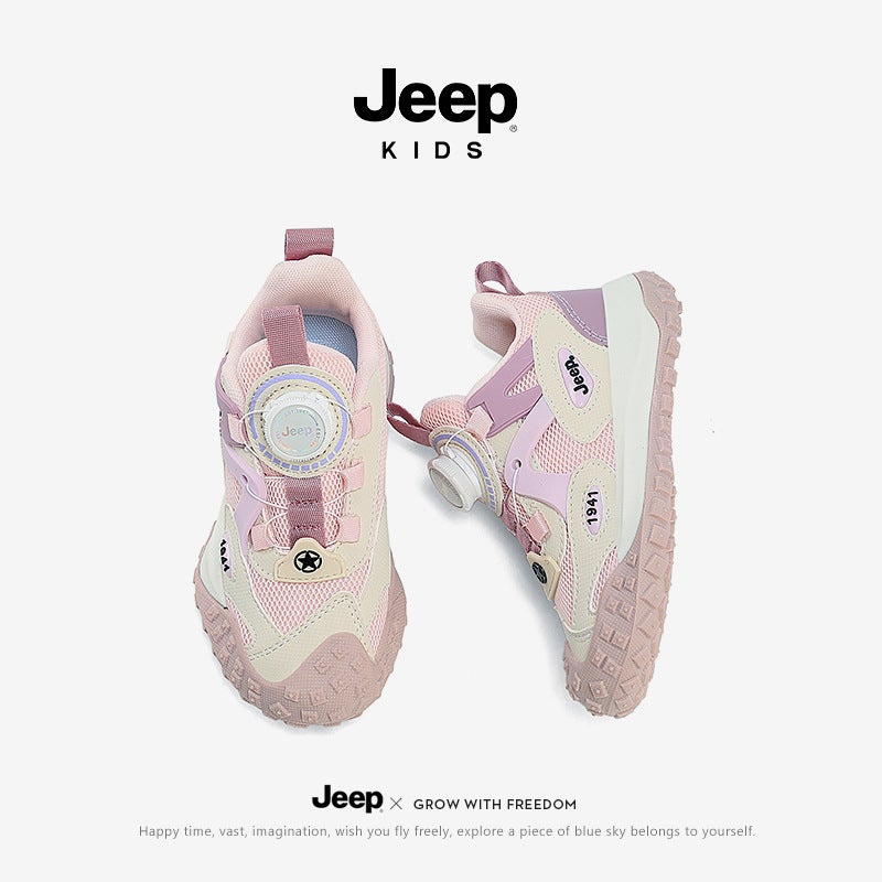 Jeep Kidsren'S Shoes Girls' Sports Shoes Knob Soft Sole Outdoor Hiking Casual Shoes Autum Boys' Shoes - Image 3