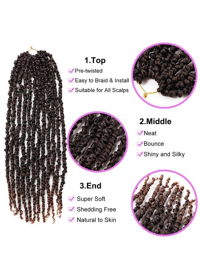 Outernice 8 Packs Passion Twist Crochet Hair 20 Inch Prelooped Crochet Braids Pretwisted Spring Twist Crochet Hair For Black Women (20 Inch (Pack Of 8) T30)  - Image 4