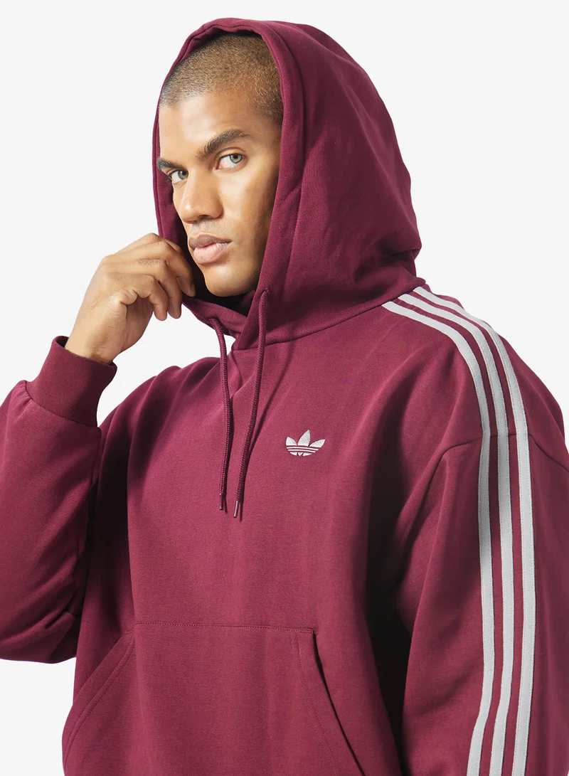 Adidas Originals MAROON 3-Stripes Adicolor Classics Hoodie for Men | Best Price UAE