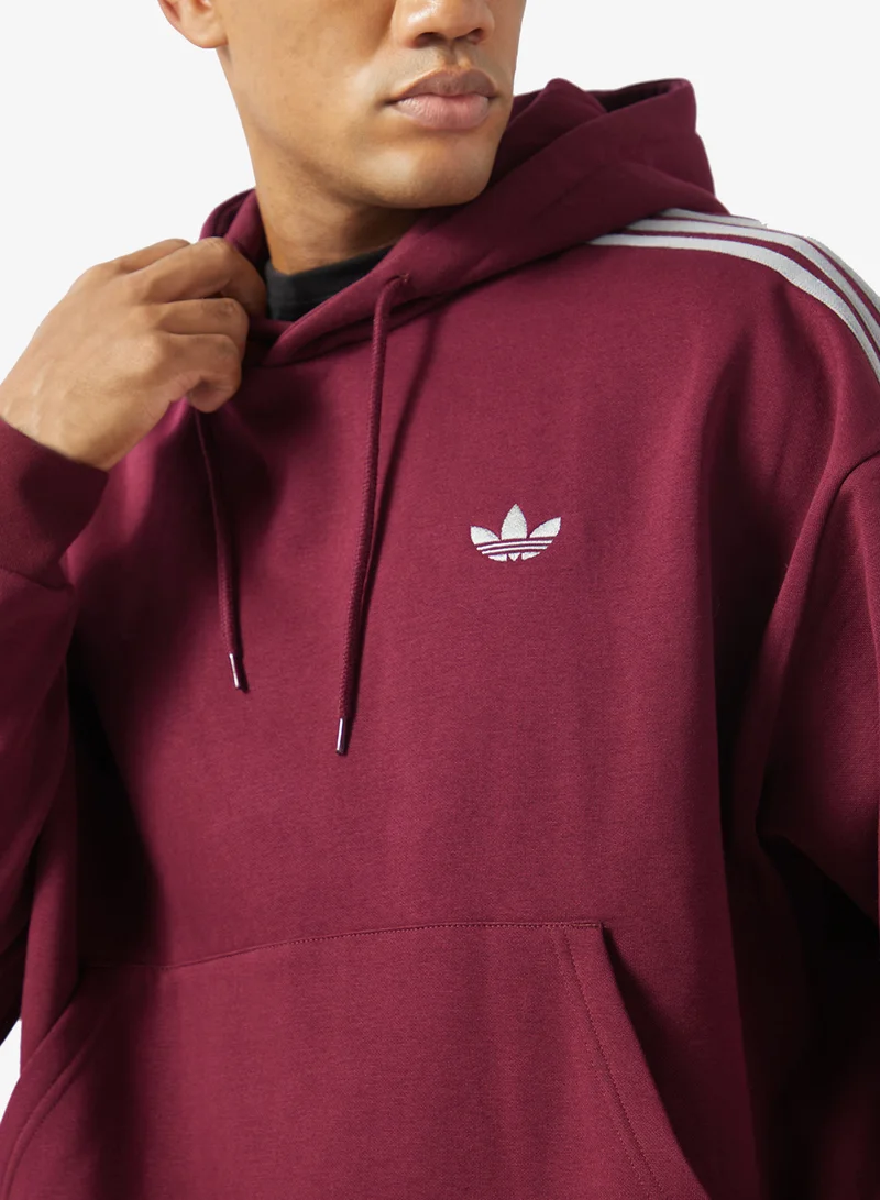 Adidas Originals MAROON 3-Stripes Adicolor Classics Hoodie for Men | Best Price UAE