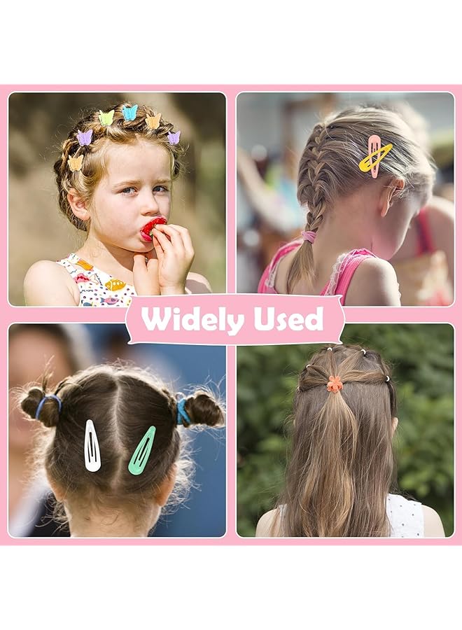 كاست ويف مجموعة ربطات شعر للأطفال مكونة من 1543 قطعة، حامل ذيل حصان، عصابات مطاطية للشعر مع مشابك شعر وأدوات ذيل شعر، إكسسوارات شعر ملونة للبنات والرضع والأطفال الصغار، 20 لونًا - Image 2