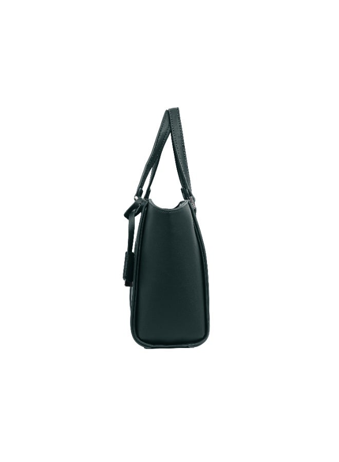 Foska Women's Large Structured Tote & Shoulder Bag - Dark Green - 35.5x29 cm - Image 3