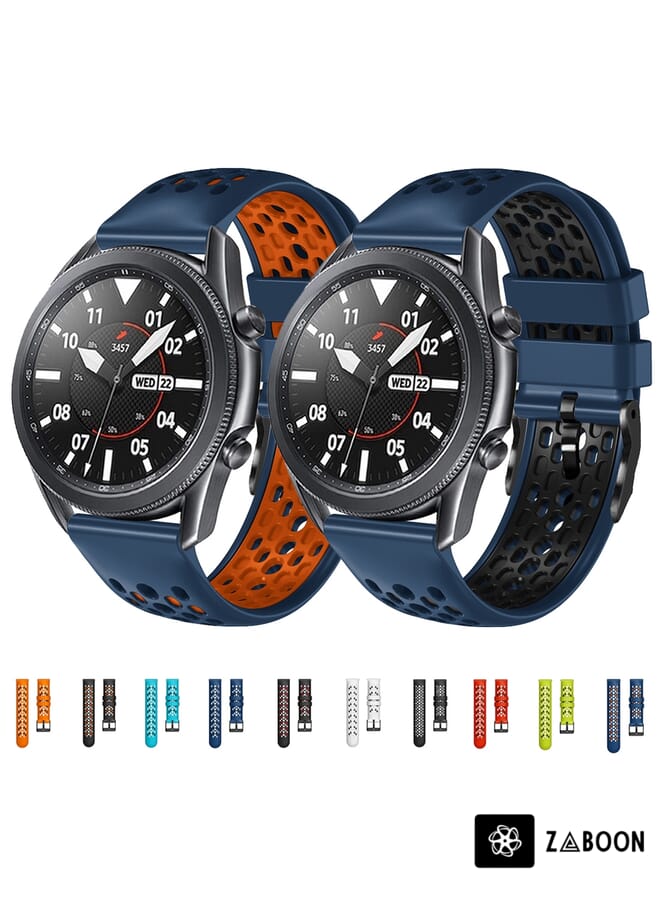 Zaboon Watch Band For Xiaomi Haylou RT LS05S 22mm Two-Color Breathable Silicone - Image 3