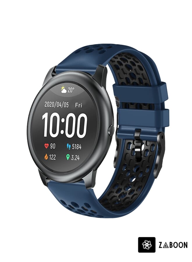 Zaboon Watch Band For Xiaomi Haylou RT LS05S 22mm Two-Color Breathable Silicone - Image 1