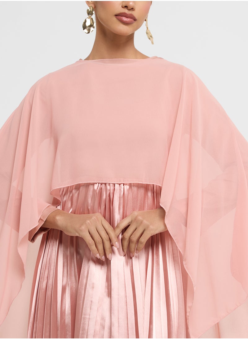 Khizana - Cape Style Dress With Pleats - Image 1