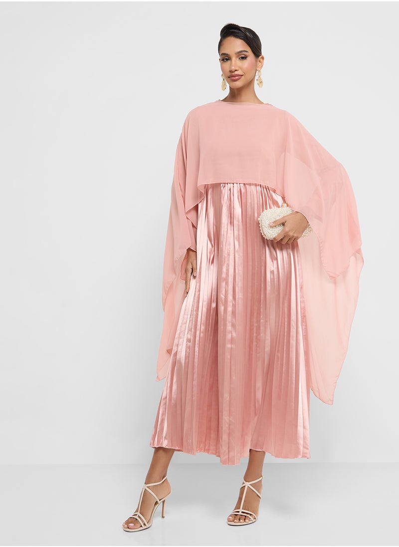 Khizana - Cape Style Dress With Pleats - Image 1