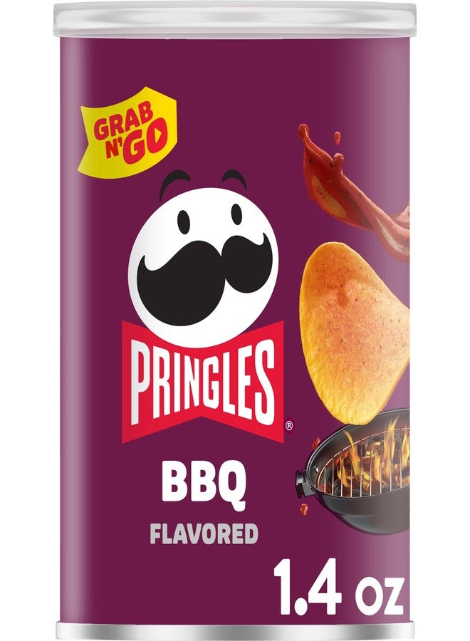 Pringles Potato Crisps Chips, Lunch Snacks, Office and Kids Snacks, Grab N' Go Pack, BBQ, 1.4oz Can (1 Can) - Image 1