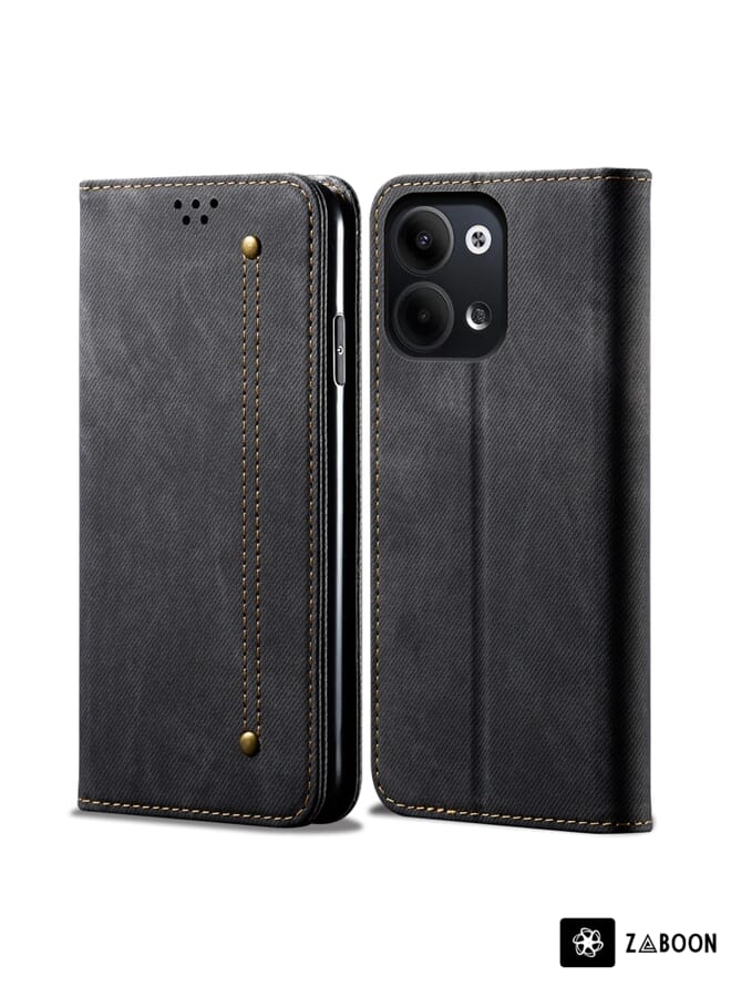 Zaboon Protective Case For OPPO Reno9 Denim Texture Leather - Image 1