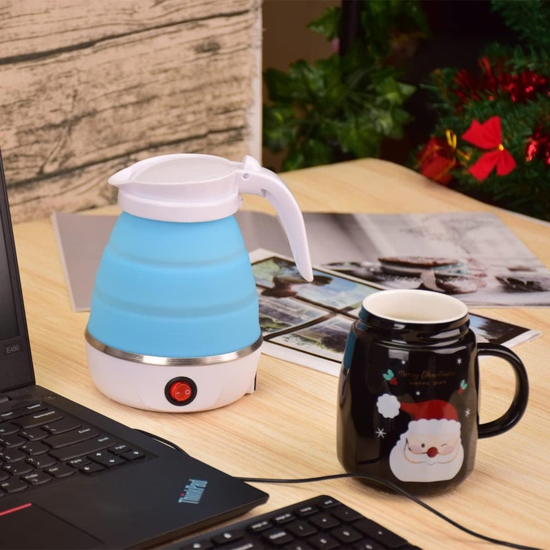 Normelle Foldable Electric Kettle 600ML – Portable Collapsible Travel Kettle with Automatic Shut-Off – Silicone and Stainless Steel Water Boiler for Tea Coffee - Image 2