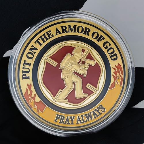 Woerda Firefighter Armor of God Challenge Coin Inspirational Gift for Firefighters - Image 5