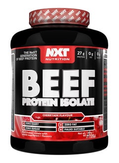 NXT Nutrition NXT Nutrition Beef Protein Isolate Powder - Protein Powder, Alternative to Whey Protein and Vegan Protein Powder, Halal, Lactose, Dairy, Gluten, and Soy Free - 60 Servings - 1.8Kg Cherryade 