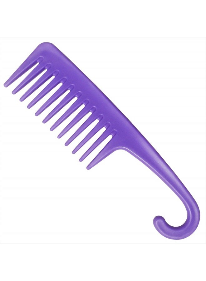 Wapodeai Wide Tooth Comb Detangling Hair Brush, Premium Care Handgrip Comb, Apply to For Curly, Wet, Dry, Thick Hair Etc. (Purple) - Image 1