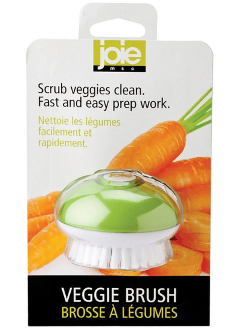 جوا فرشاة تنظيف الخضروات من النايلون، خالية من مادة BPA، باللونين الأبيض والأخضر، آمنة للاستخدام في غسالة الأطباق - Image 1