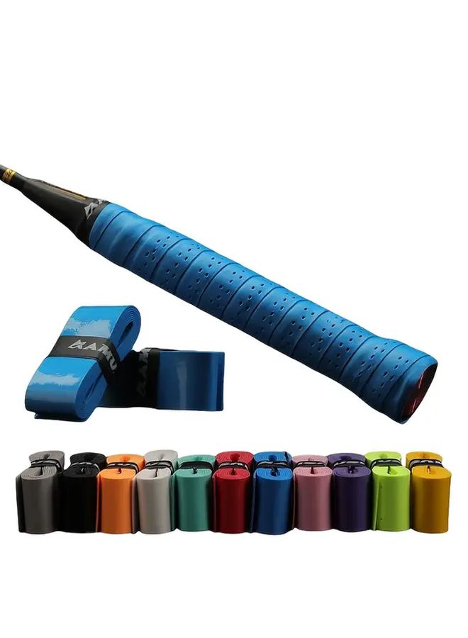 Orange 4pcs Sweat Absorbing Badminton Racket Handle Glue with Grip - Image 1