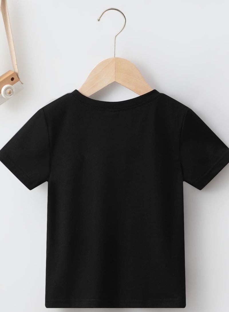 ميسري تيشرت اطفال مطبوع-اسود - Image 2