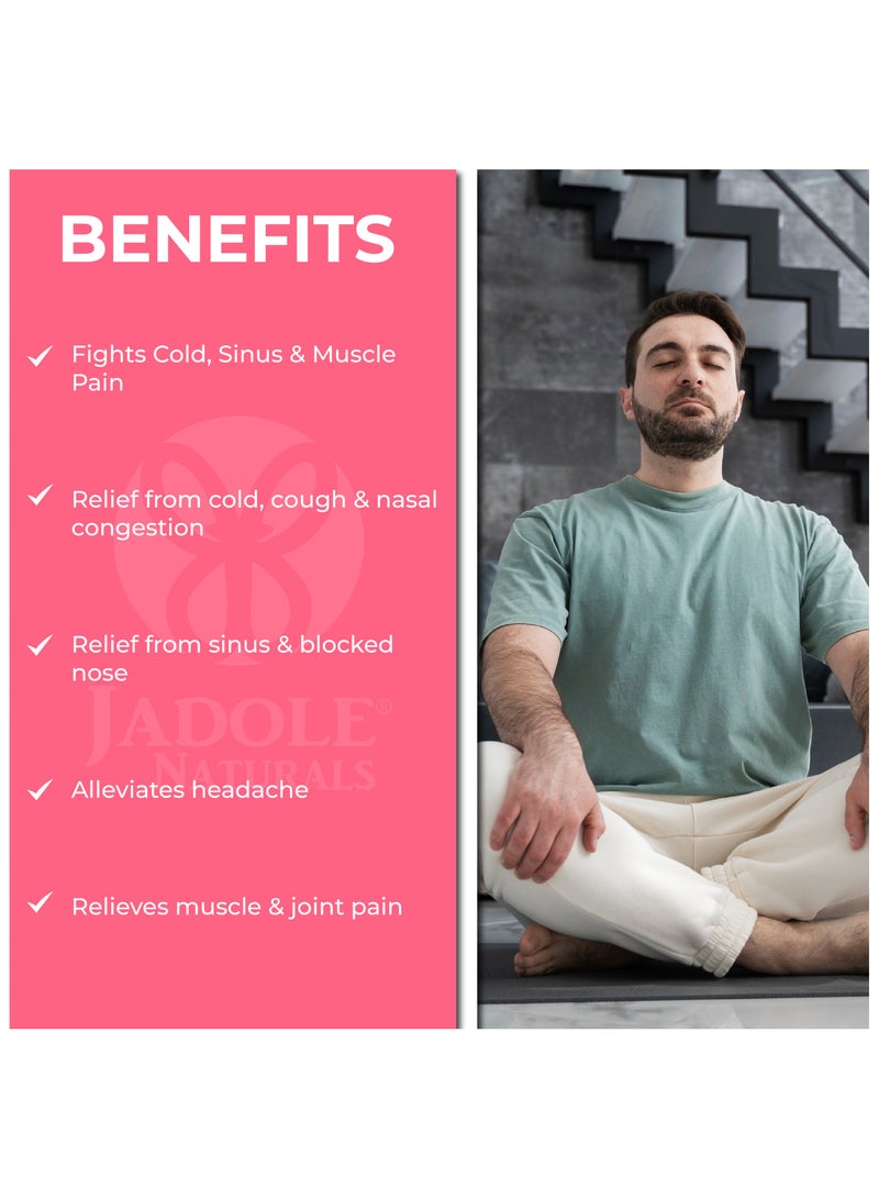 Jadole Naturals Eucalyptus Essential Oil - 30ml, Good for Aromatherapy Diffuser, Humidifier - Image 2