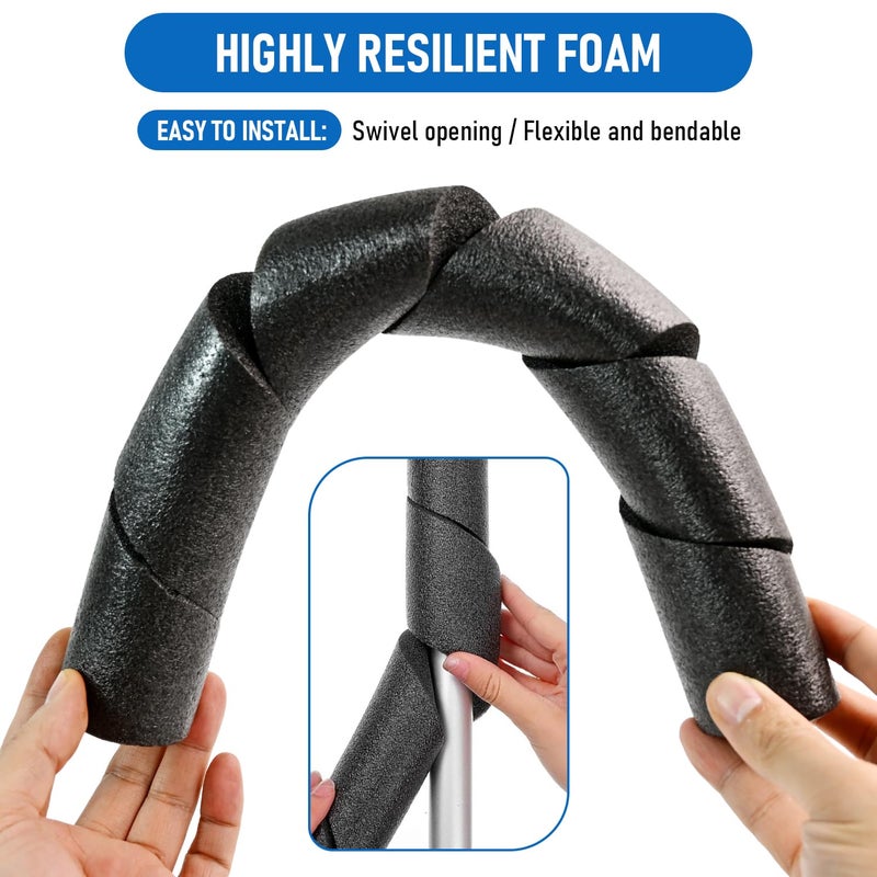 Quadafy 1 Pack Pipe Insulation Tube - 15.7 Snake Wrap Foam - Snake Wrap Foam Protection for Outdoor Indoor Swimming Pool Handle Water Pipe - Image 3