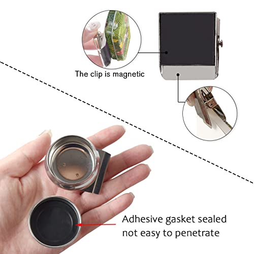 Qianshan Portable Mini Tin Box,12-Well Empty Watercolor Palette,Small Paint Storage Travel Artist Outdoor Sketch Watercolor Kits with Magnetic Clip and Oil Pot .Selva - Image 4