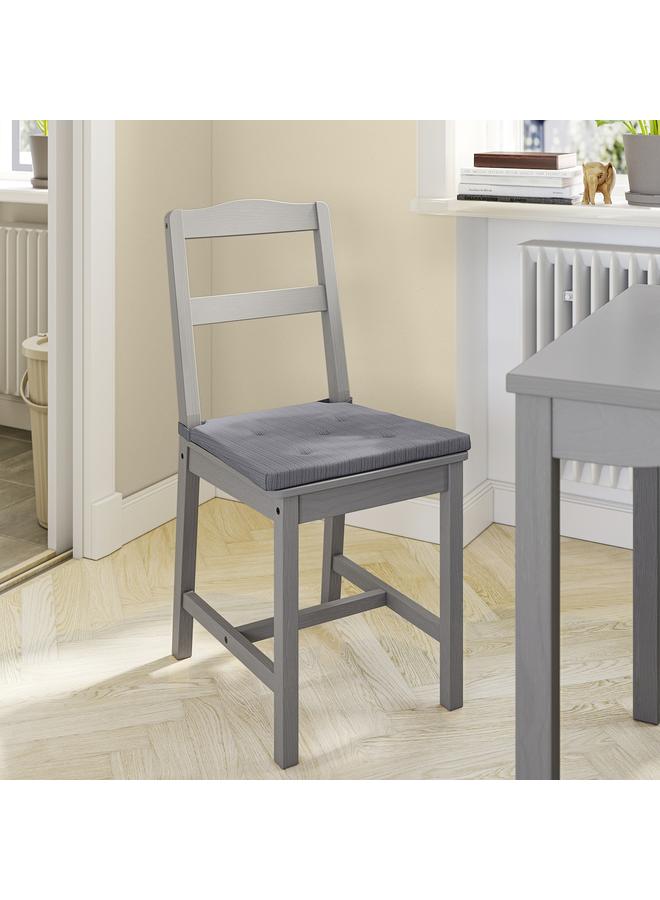 Chair pad, grey, 42/35x40x4 cm