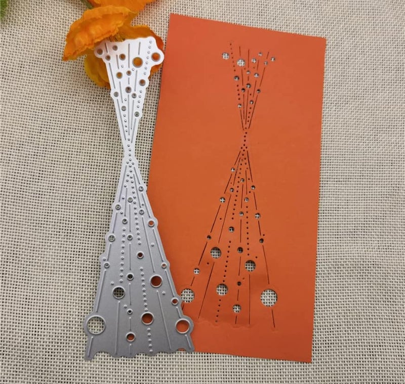 CoolifWang Bubble Spotty Line Cutting Die Cuts, DIY Crafts Template Bubble Spotty Line Scrapbook Cards Cutting Dies Cut Stencils for DIY Embossing Card Making Decorative Paper Dies Scrapbooking - Image 5